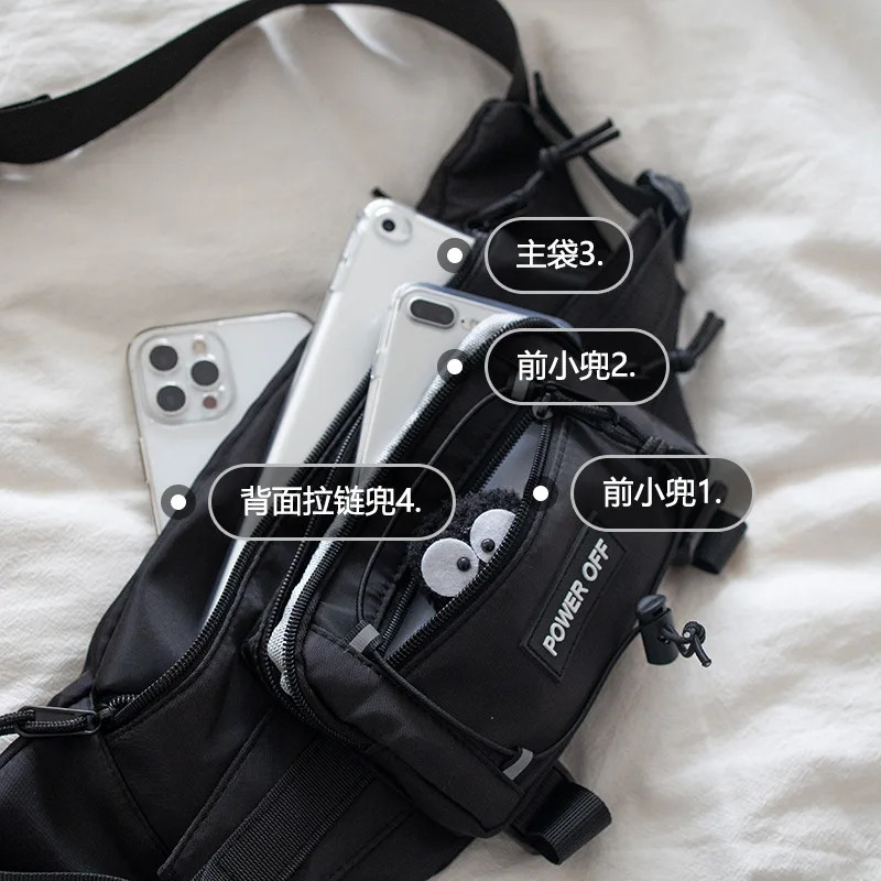 Punk Hip Hop Tactical Techwear Chest Bag Unisex Waterproof Crossbody