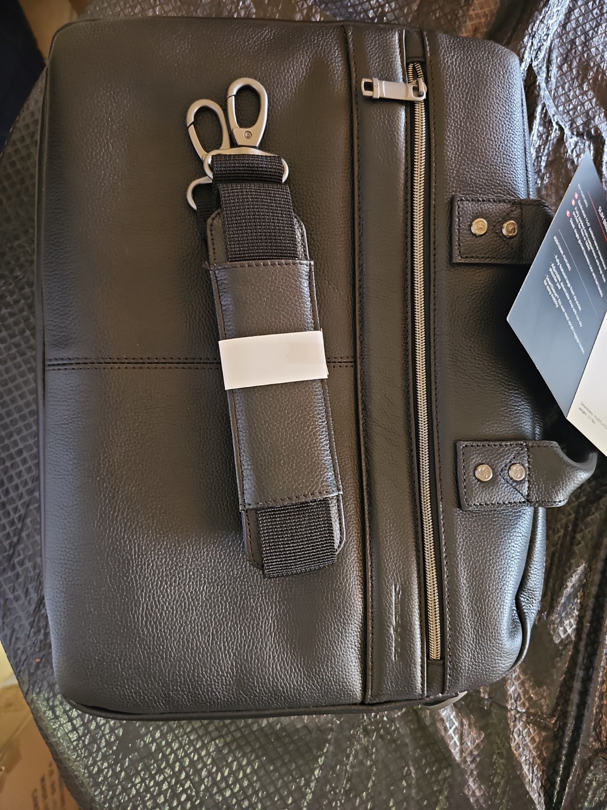Samsonite Classic Leather Toploader Black 126038-1041