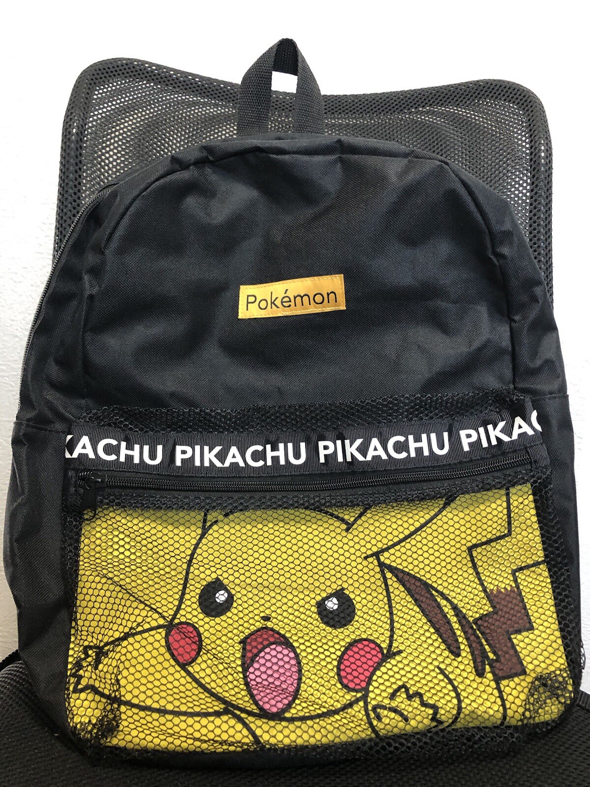 Near Mint Pokemon Pikachu Backpack Black Child Size 40x35cm Anime Japan Bag