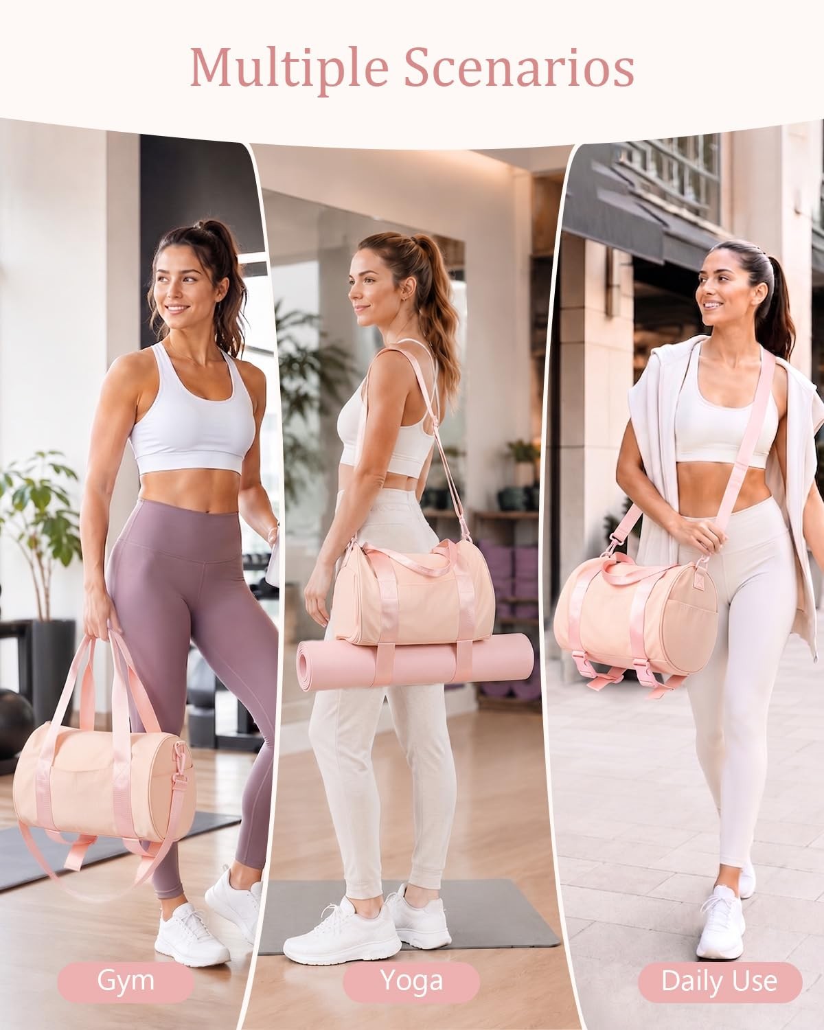 Small Gym Bag for , 11L Mini Duffle Bag with Shoe Compartment, Wet Pocket & Y…