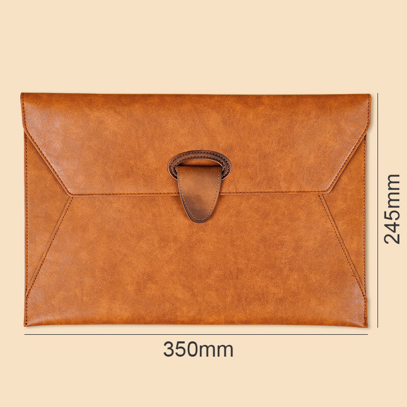 Official Business Document Bag Handheld File Bag PU Leather Waterproof Briefcase