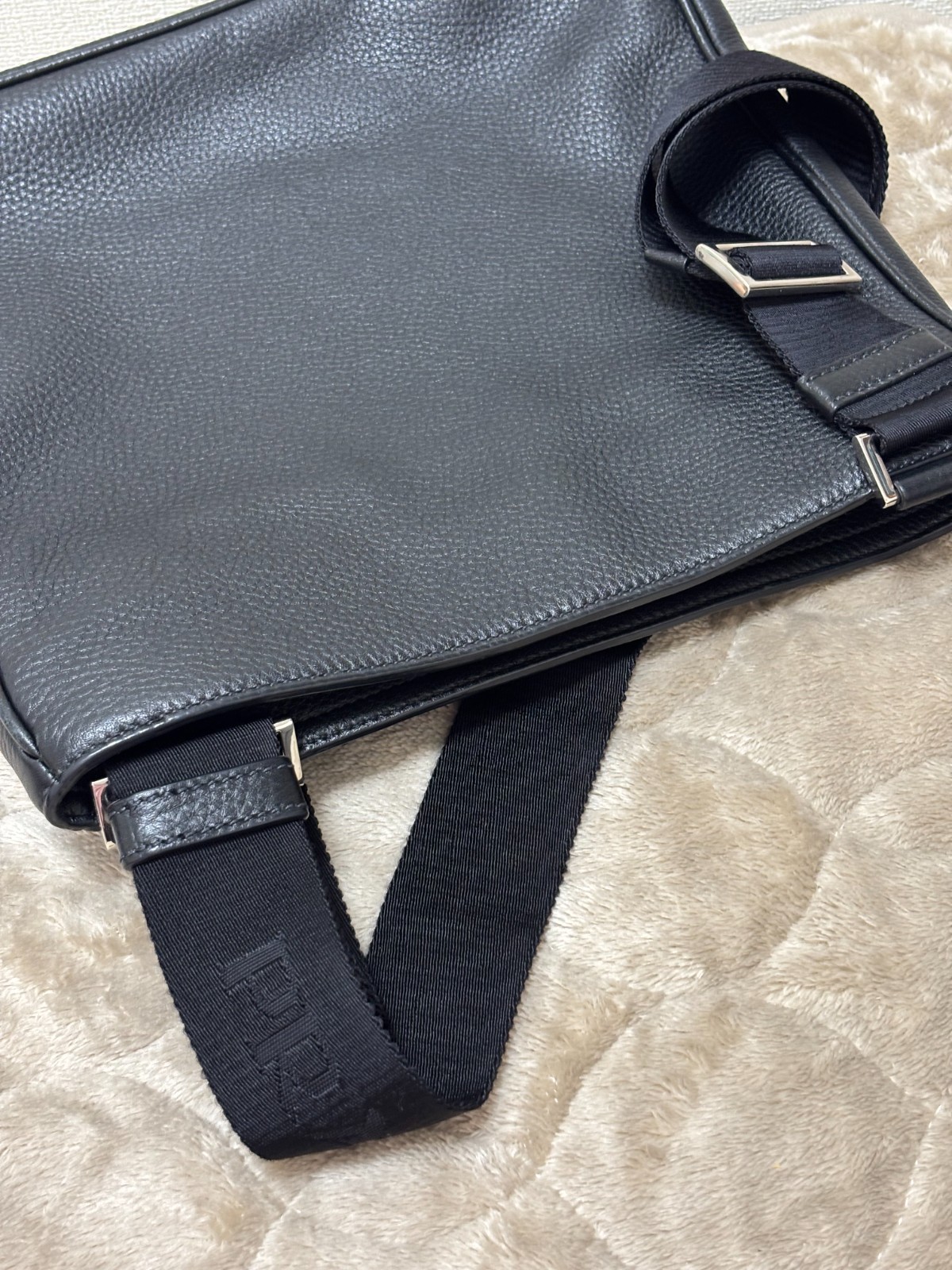 PRADA Vitello City Black Shoulder Bag 2VH019 Unisex Bag