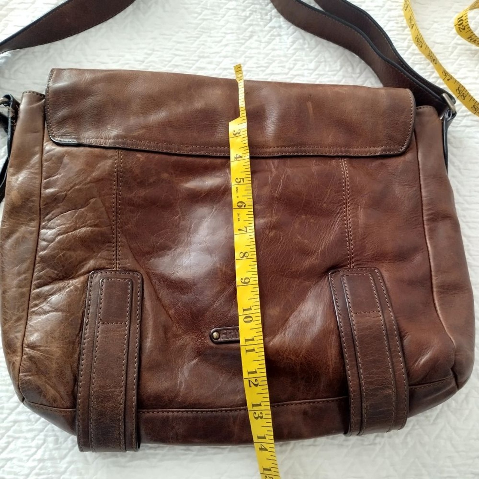 Frye Logan Brown Leather Messenger Bag
