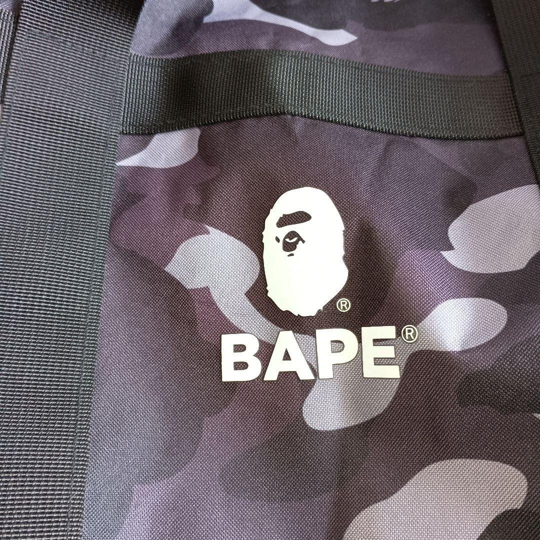 A Bathing Ape 2022 Spring Collection Black Camo Big Duffle Bag Boston Bag BAPE