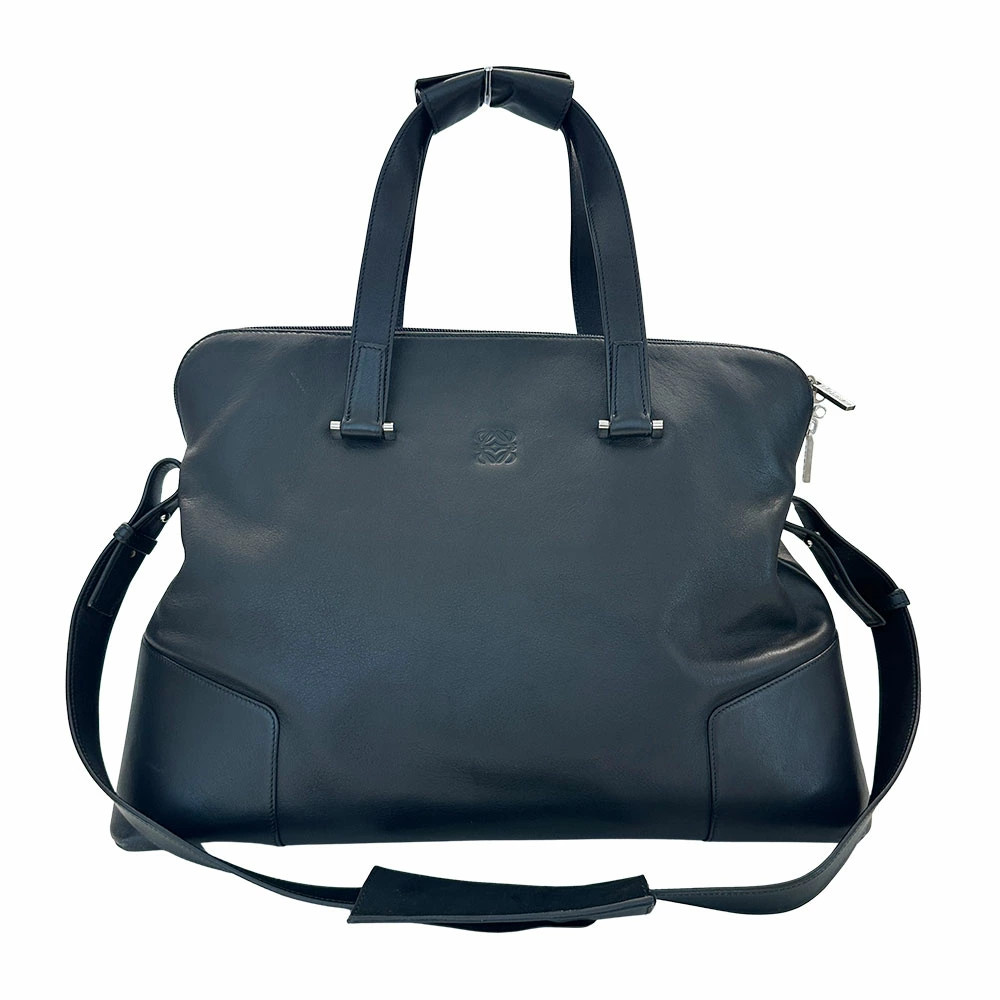 LOEWE Bag Men Brand Handbag Shoulder Bag 2way Leather Black Chic Dandy