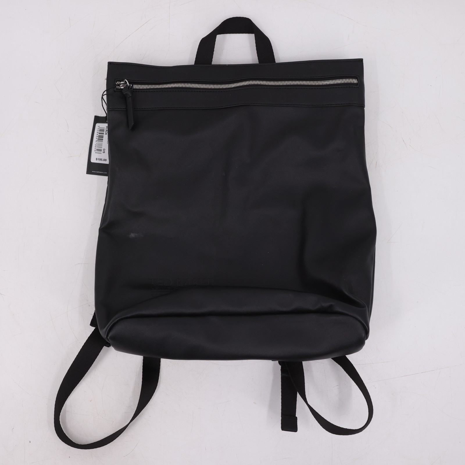 NEW Ted Baker London PHILS Black Recycled PU Backpack Men’s Laptop Bag