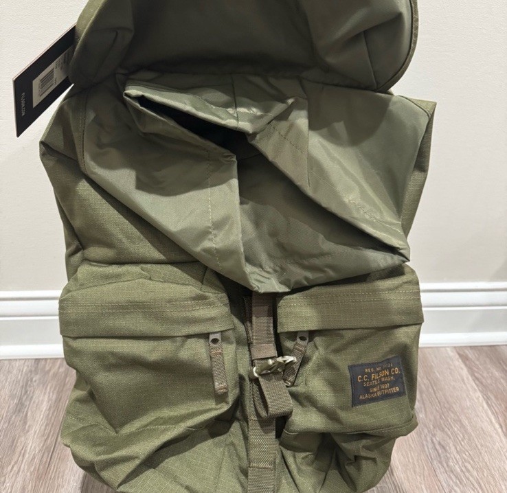Filson Ripstop Nylon Backpack in Surplus Green 32L
