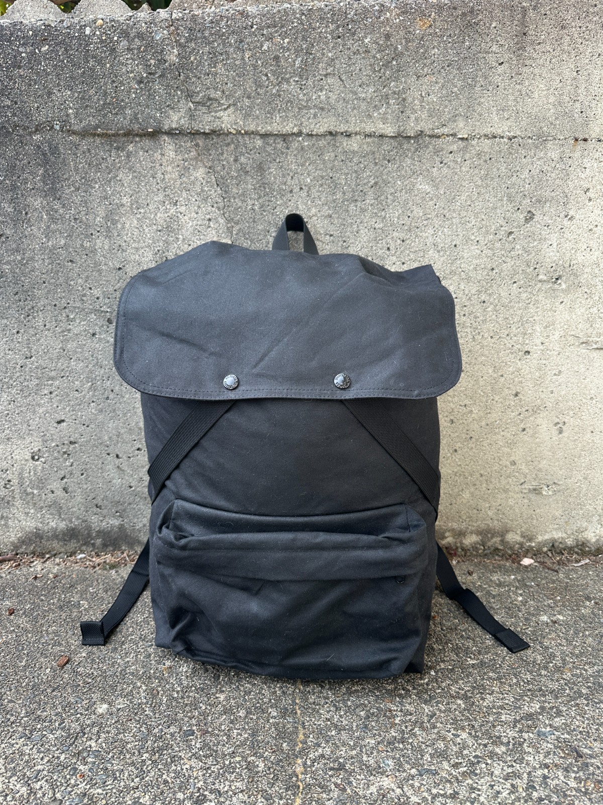 Filson Prototype Waxed Canvas Backpack Black One-of-a-Kind Ranger Sample Rare