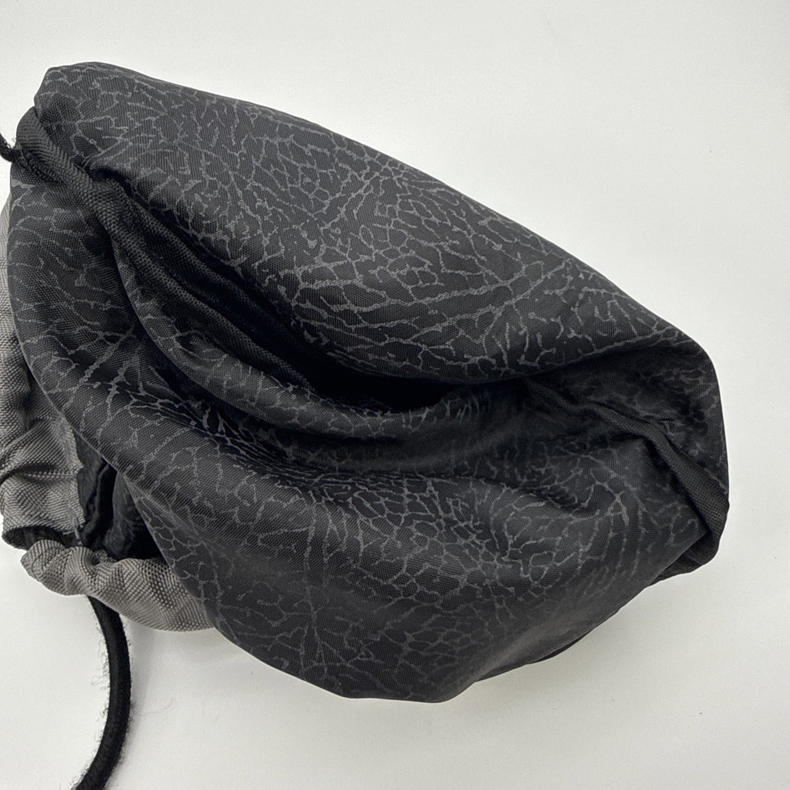 Nike Jordan Jumpman Drawstring Bag Pouch Gray Black Elephant Print Equipment Bag