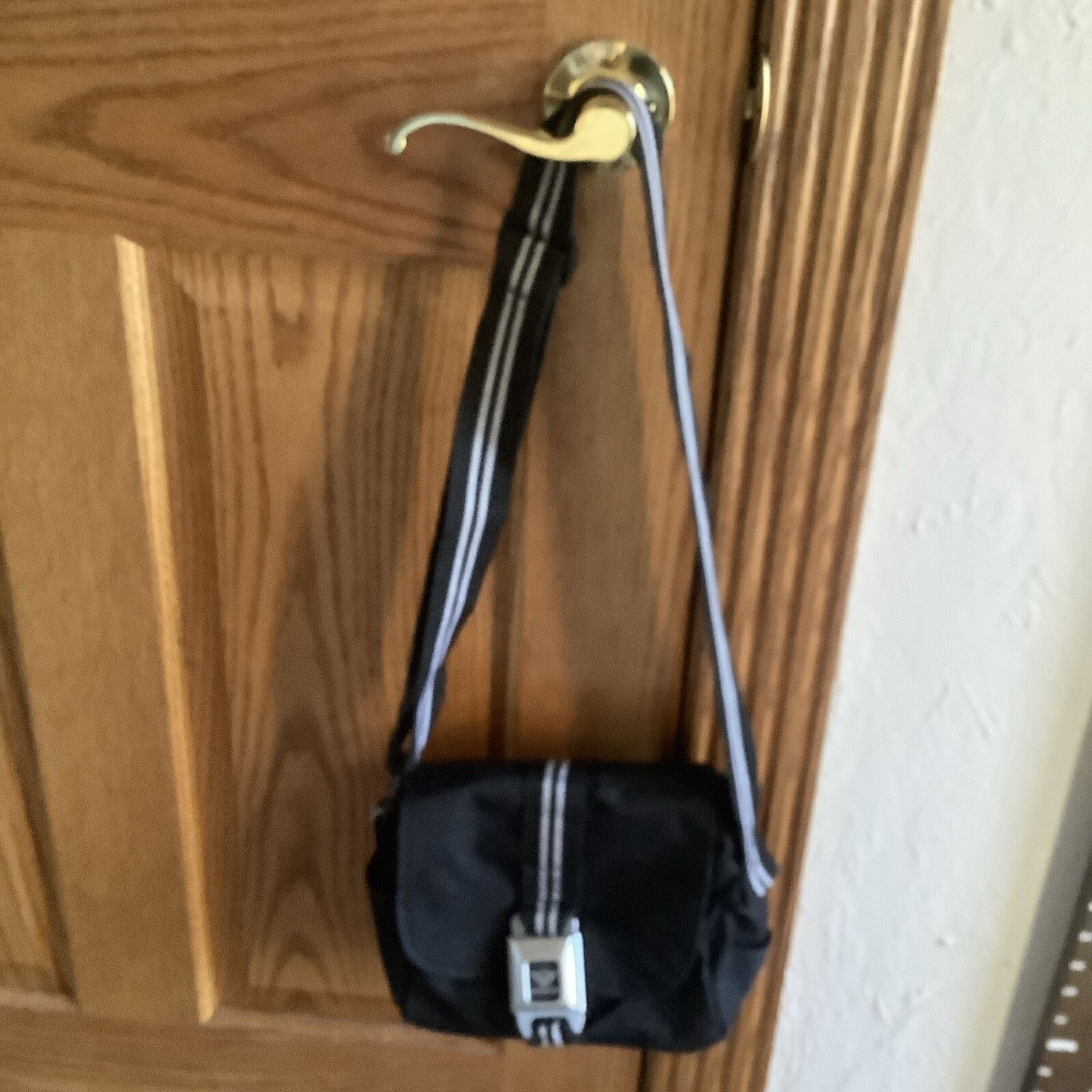 CORVETTE Buckle Down Purse Canvas Handbag Crossbody Buckle Seatbelt Strap
