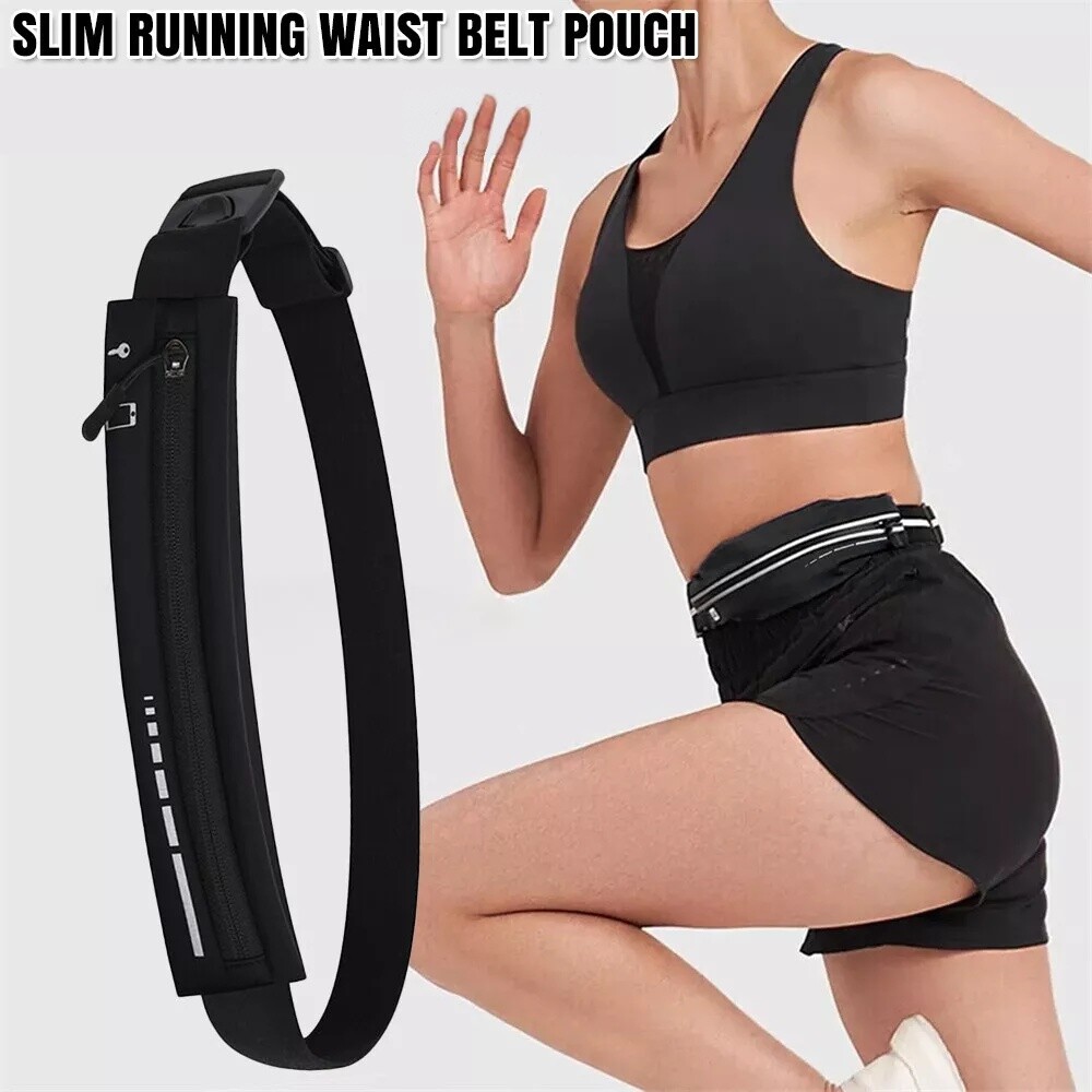 Slim Running Belt Fanny Pack for Women Men Phone Holder Runners Pouch Waist Belt