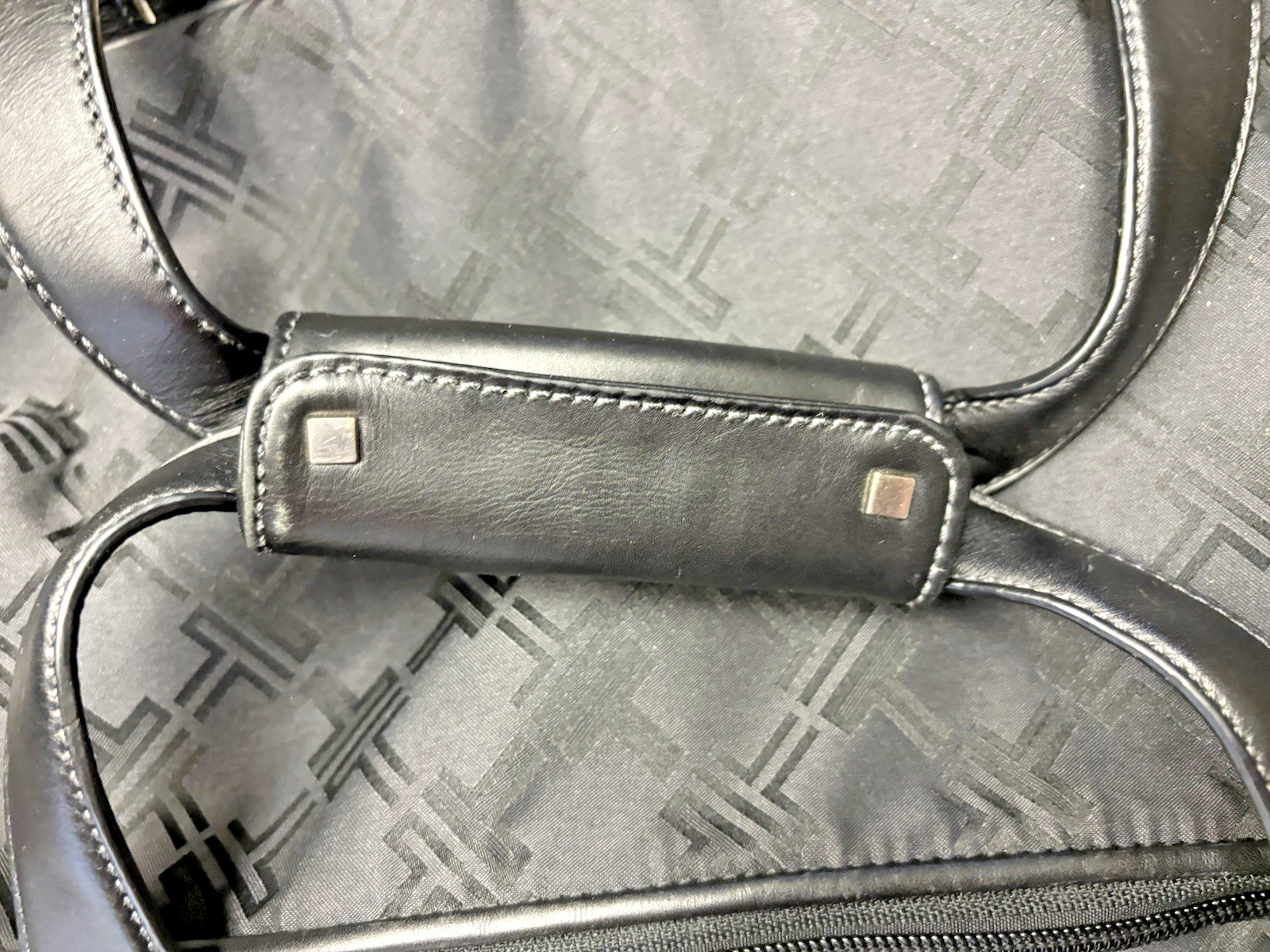 TUMI T Monogram Jacquard Upright carry on Rolling Duffle Bag