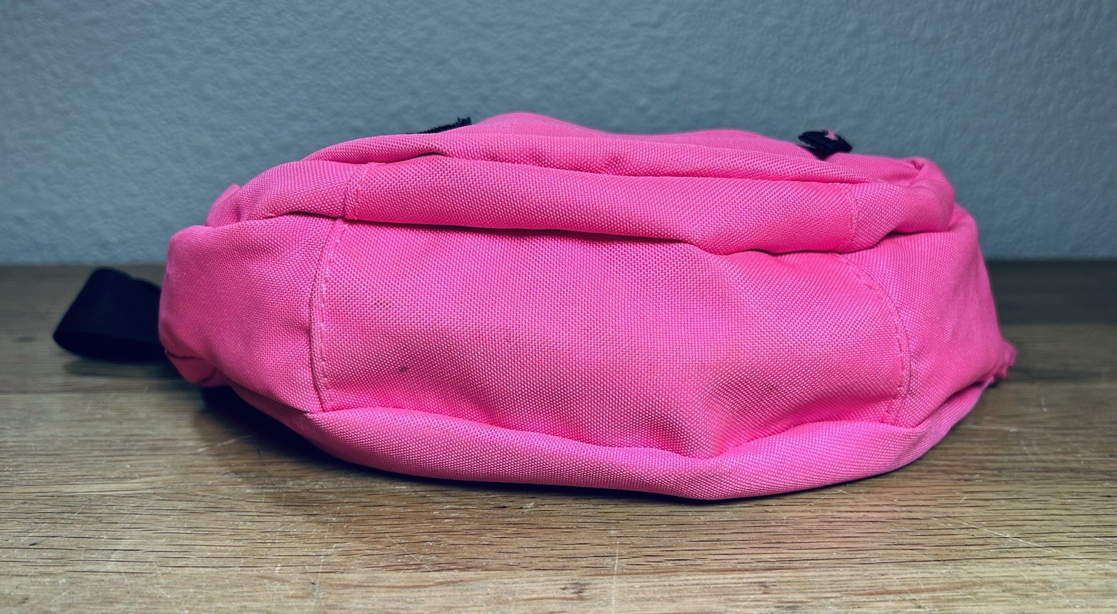 Jansport Fannypack Neon Pink Nylon Retro 80s Dual Zipper Pocket