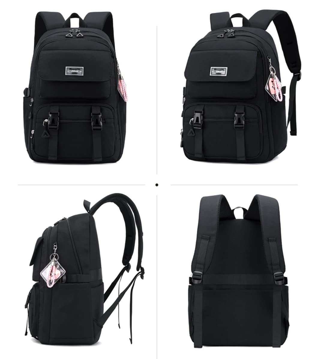Teen Girls Casual Backpack High Middle School Daypack Travel 2# Blue 26 Liters