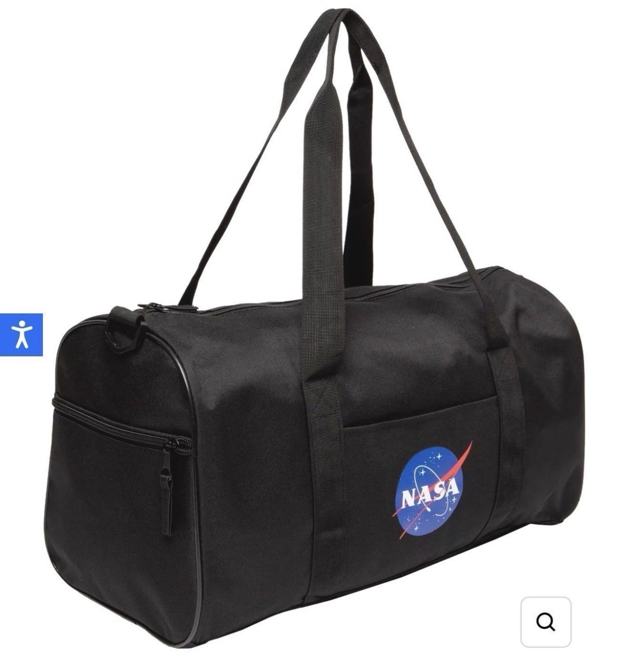 H3 Sportgear Travel Gym Bag NASA Black Duffel Travel Gym Weekender NWT