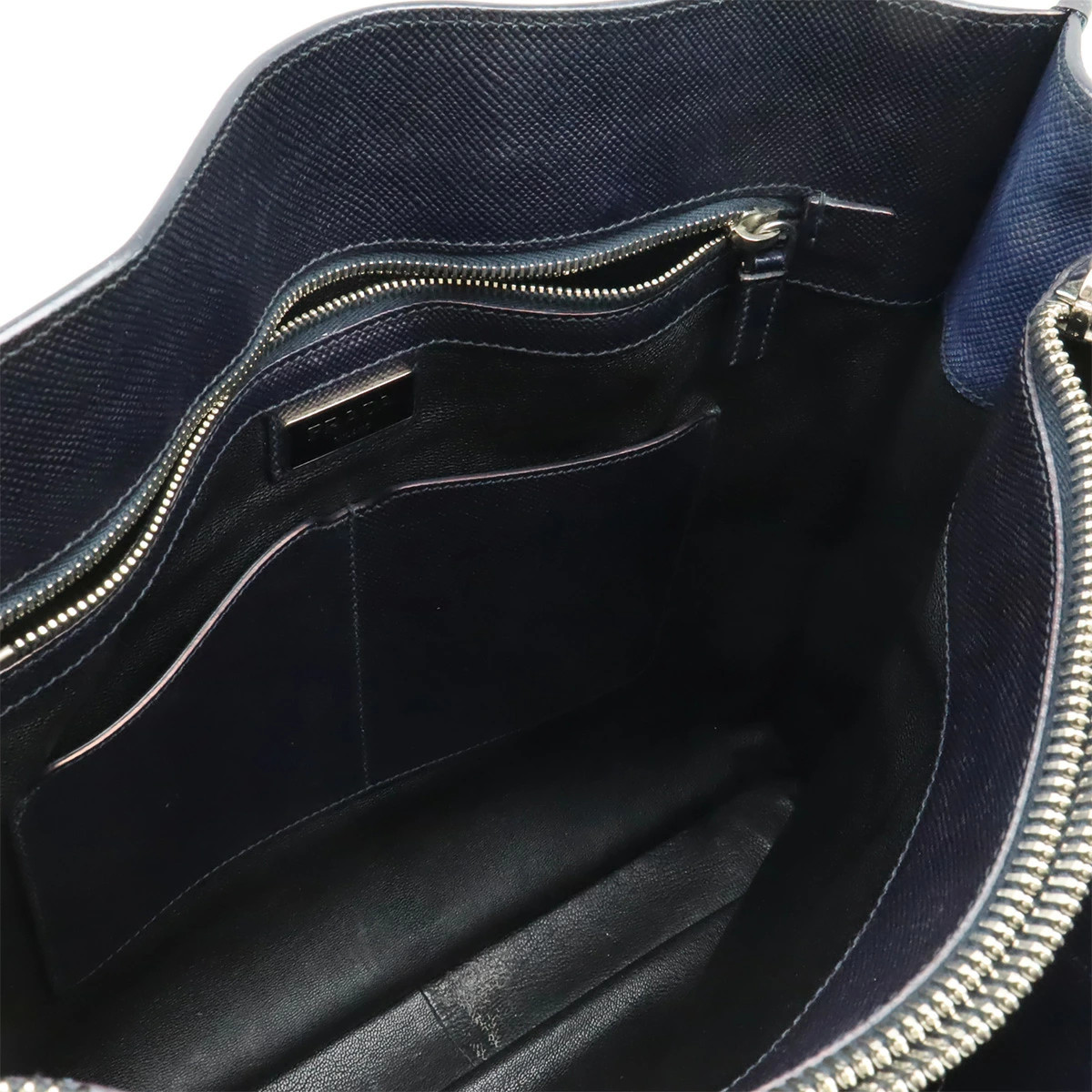 PRADA Triangle Logo Saffiano Tote Bag 2Way Shoulder Bag Crossbody