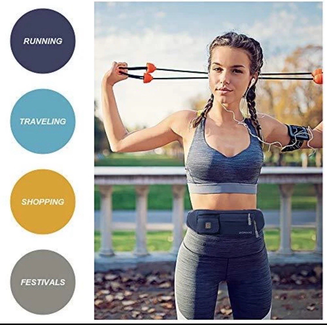 Crossbody Fanny Pack for Women Men:Runners Belt Bag with Small Navy blue