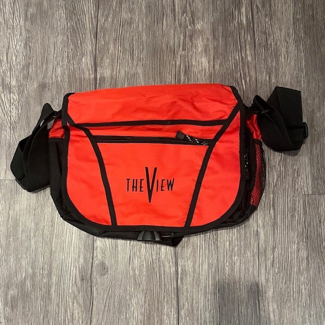 New Red Nylon Messenger Bag ABC’s The View, Adjustable Strap, Lots of Storage