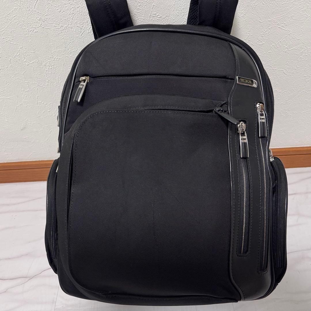 TUMI 25181D Arrive Kingsford Backpack Black Leather Nylon Business Laptop Japan