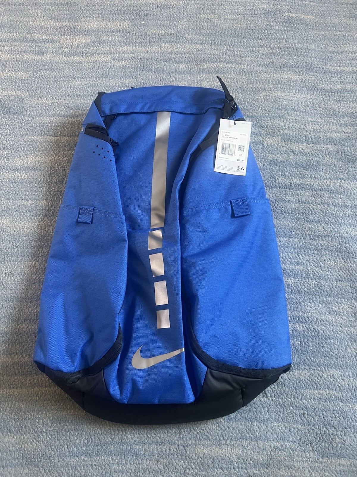 Nike Hoops Elite Pro Max Air Blue Silver Black BA5554-480 Basketball Backpack