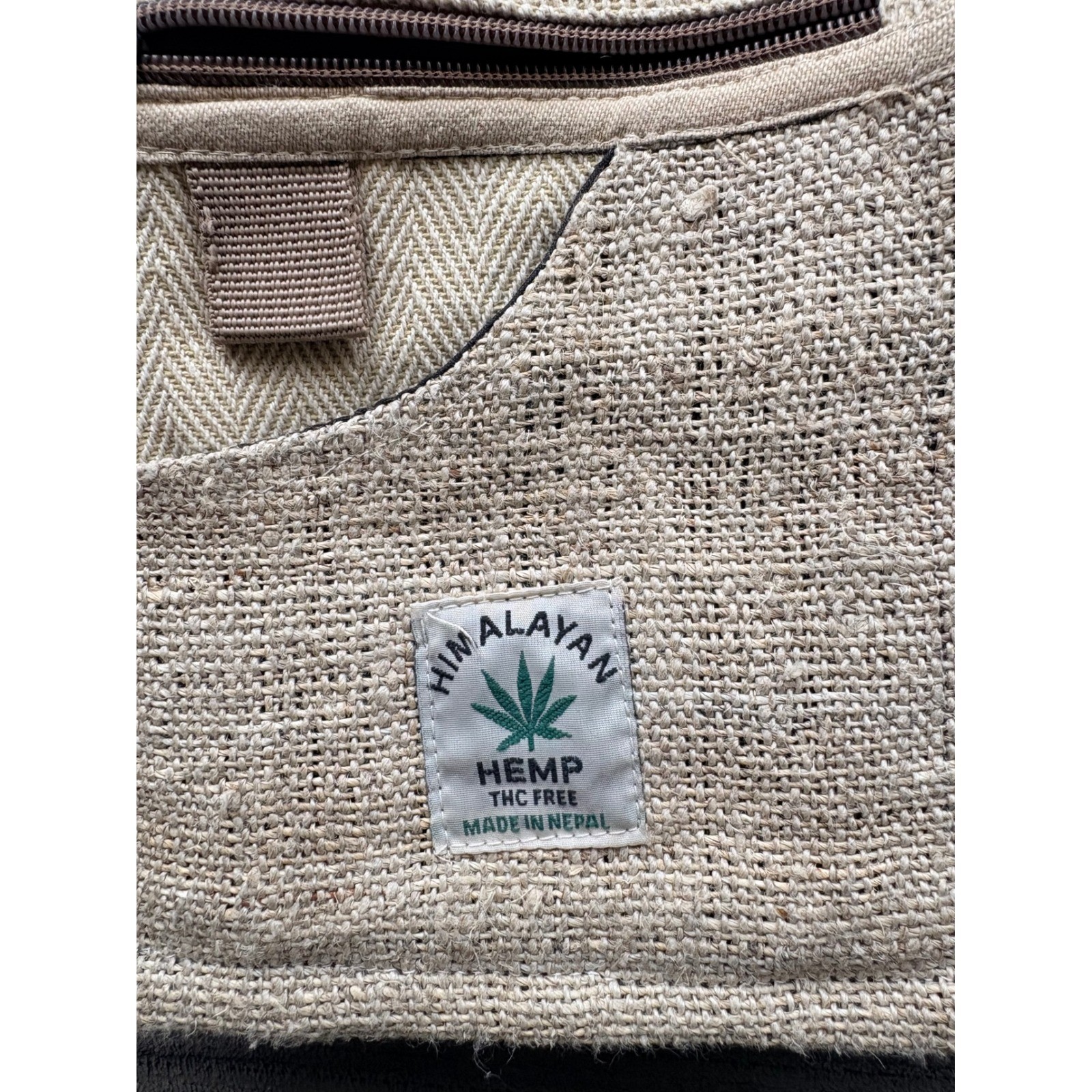 Himalayan Hemp Crossbody Bag Small Messenger Bag Made in Nepal Sustainable