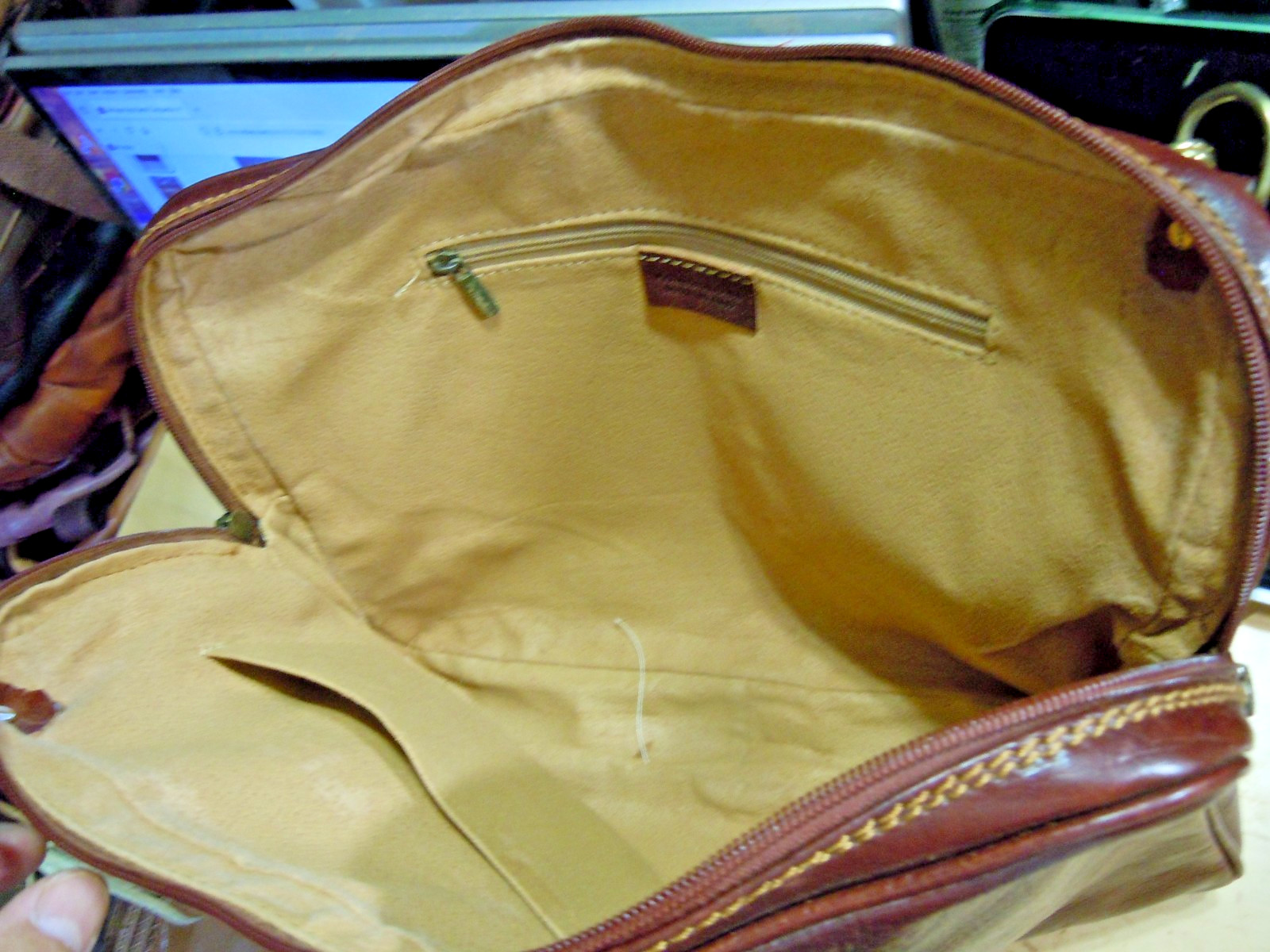 Auth BOSCA Old Leather’ STRINGER U2 BAG Messenger/Briefcase