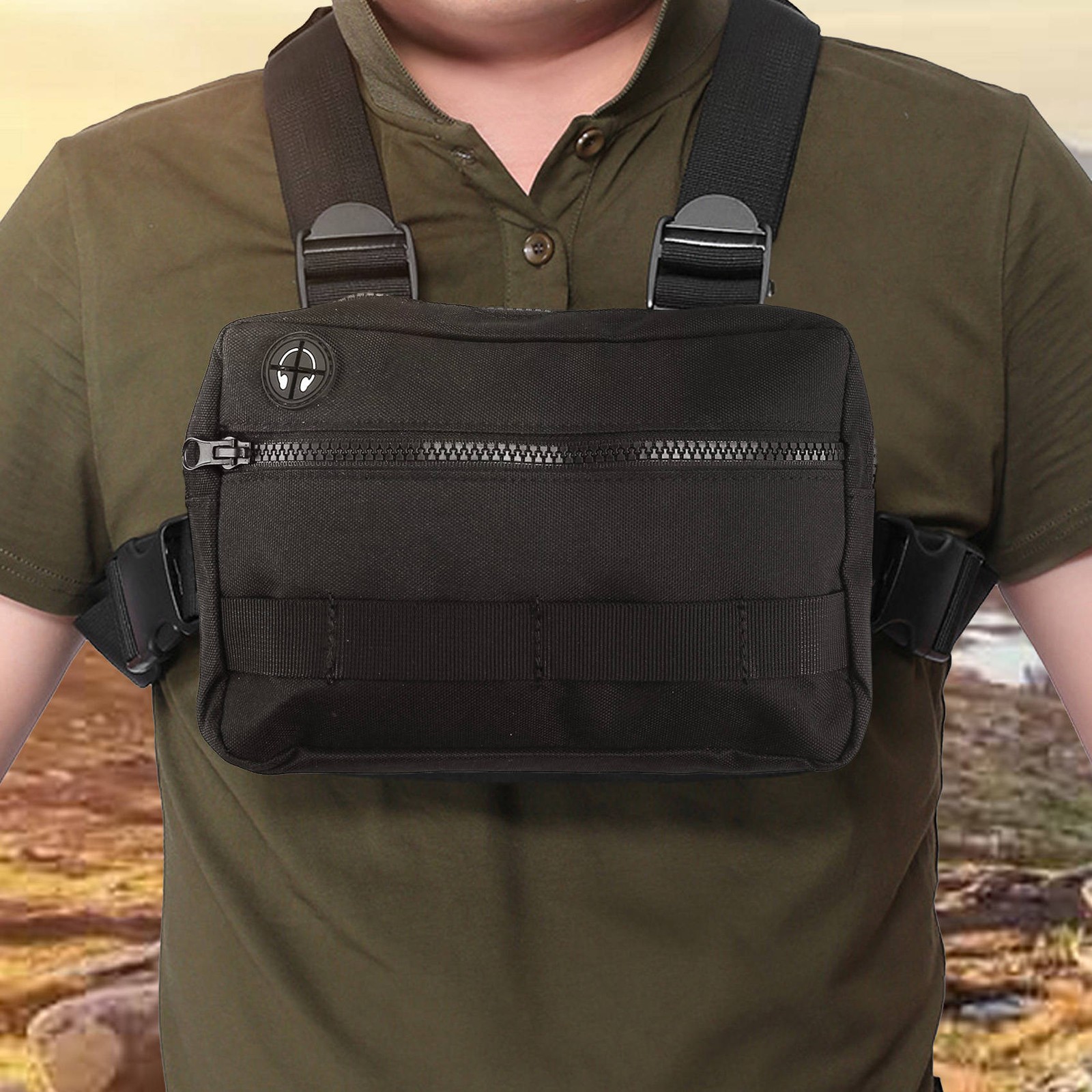 Chest Pocket Front Pack Chest Rig Vest Streetwear Backpack Outdoor Spor2768