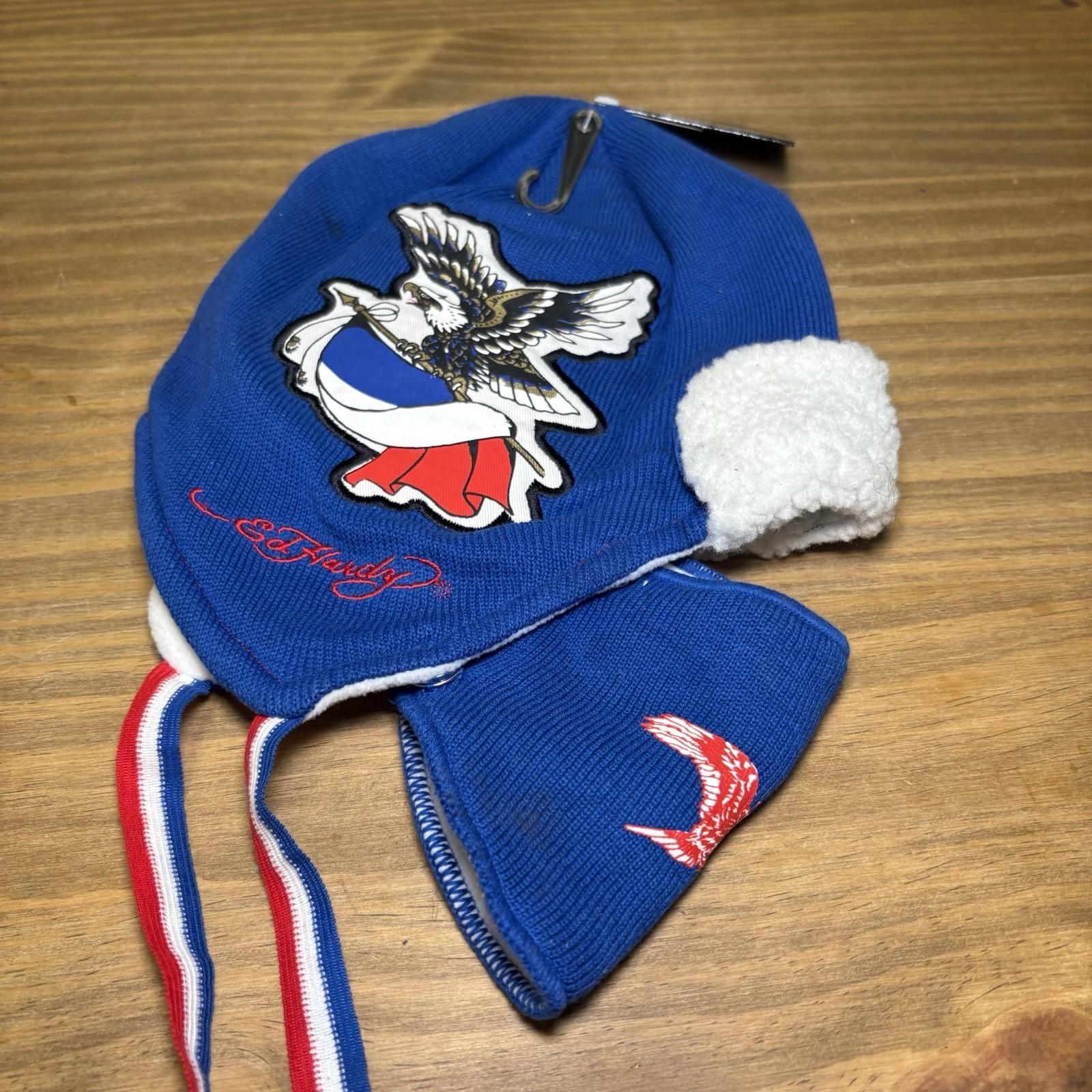 New with Tags Ed Hardy USA Ski Hat Cap & Removable Face Mask Beanie Skullies