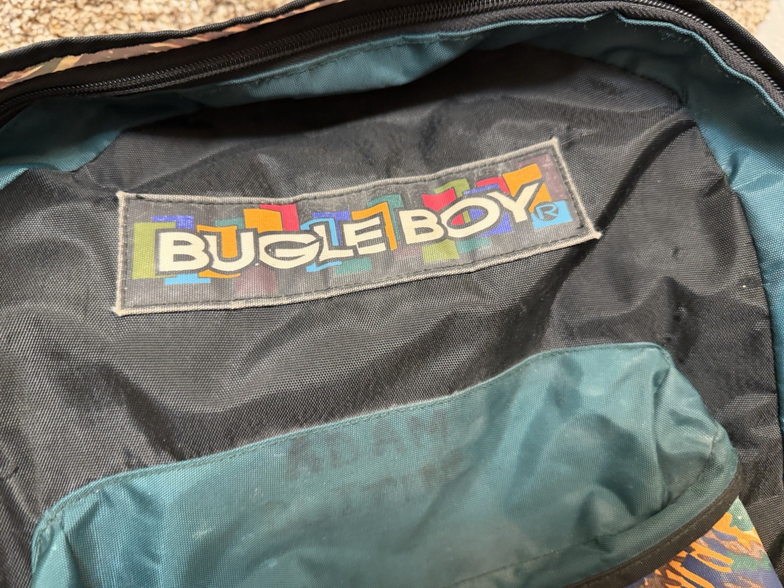 Vintage 90s Bugle Boy Spell Out Backpack Handle Kids Small Lightweight Bag