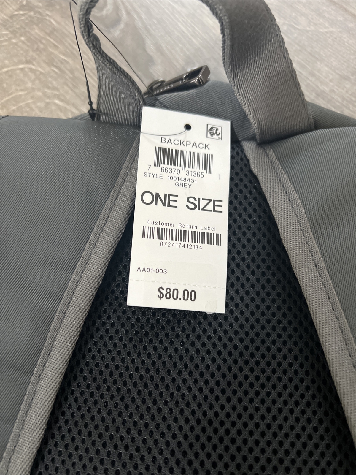Alfani Small Laptop Backpack Grey OS B4HP
