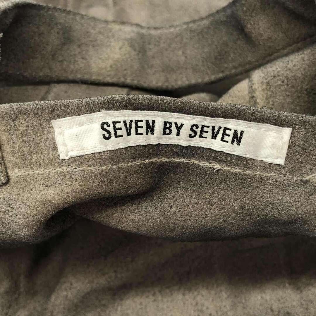 SEVEN BY COW TOTE BAG Suede Split Leather Gray – Used MESC-0