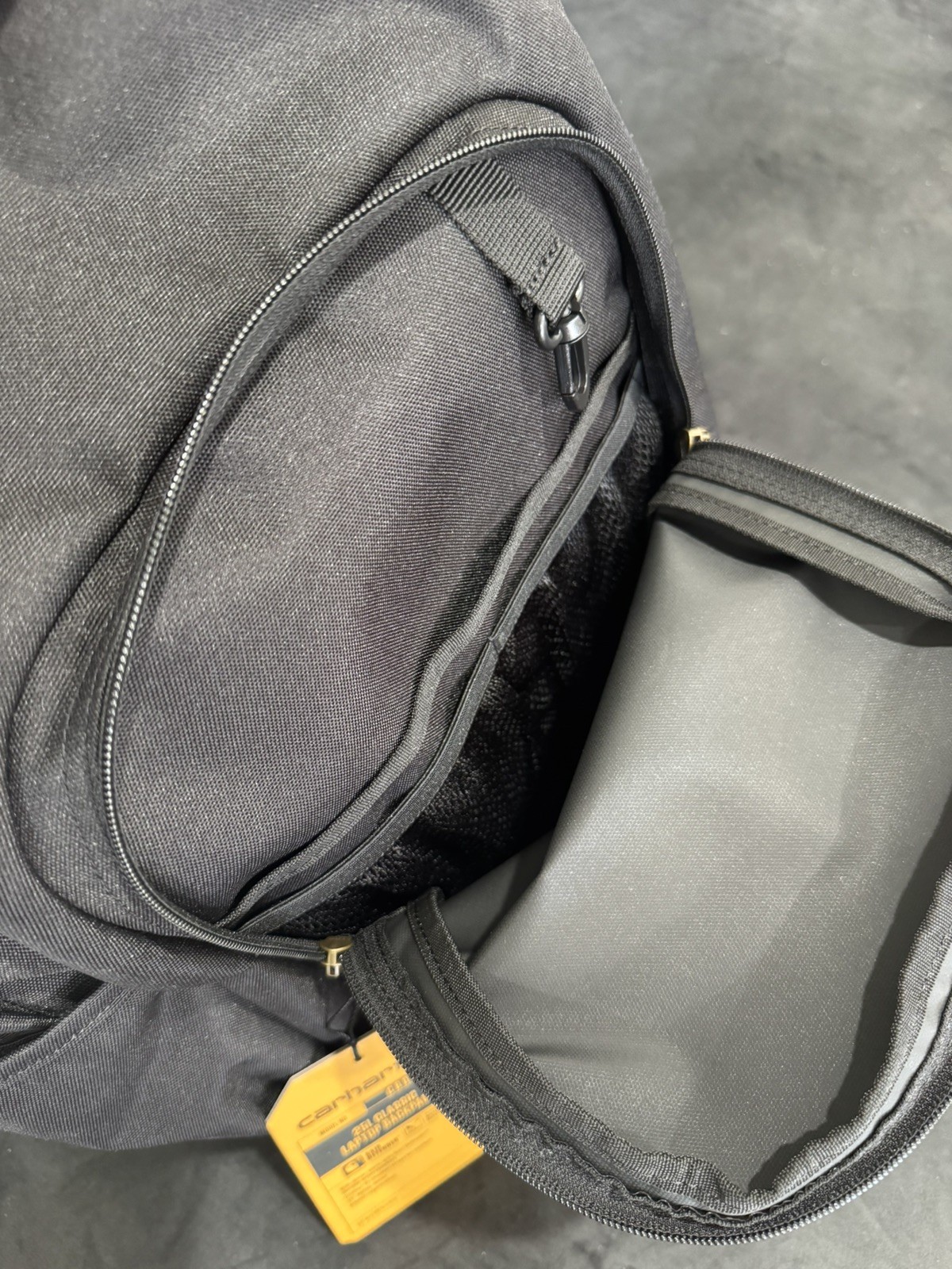 Carhartt 25L Classic Black Water-Resistant Laptop Backpack 15 Sleeve NWT-Durable
