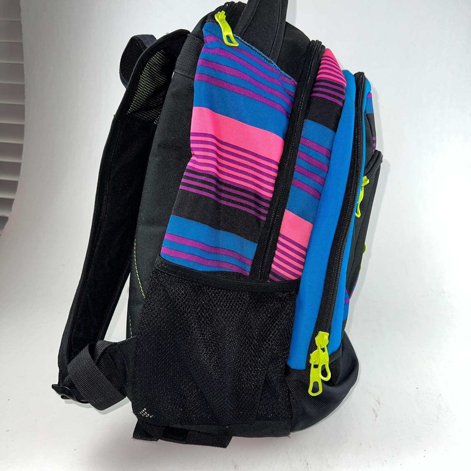 Adidas Backpack Multi Color Durable 100% Polyester Bookbag Sports Travel Pack