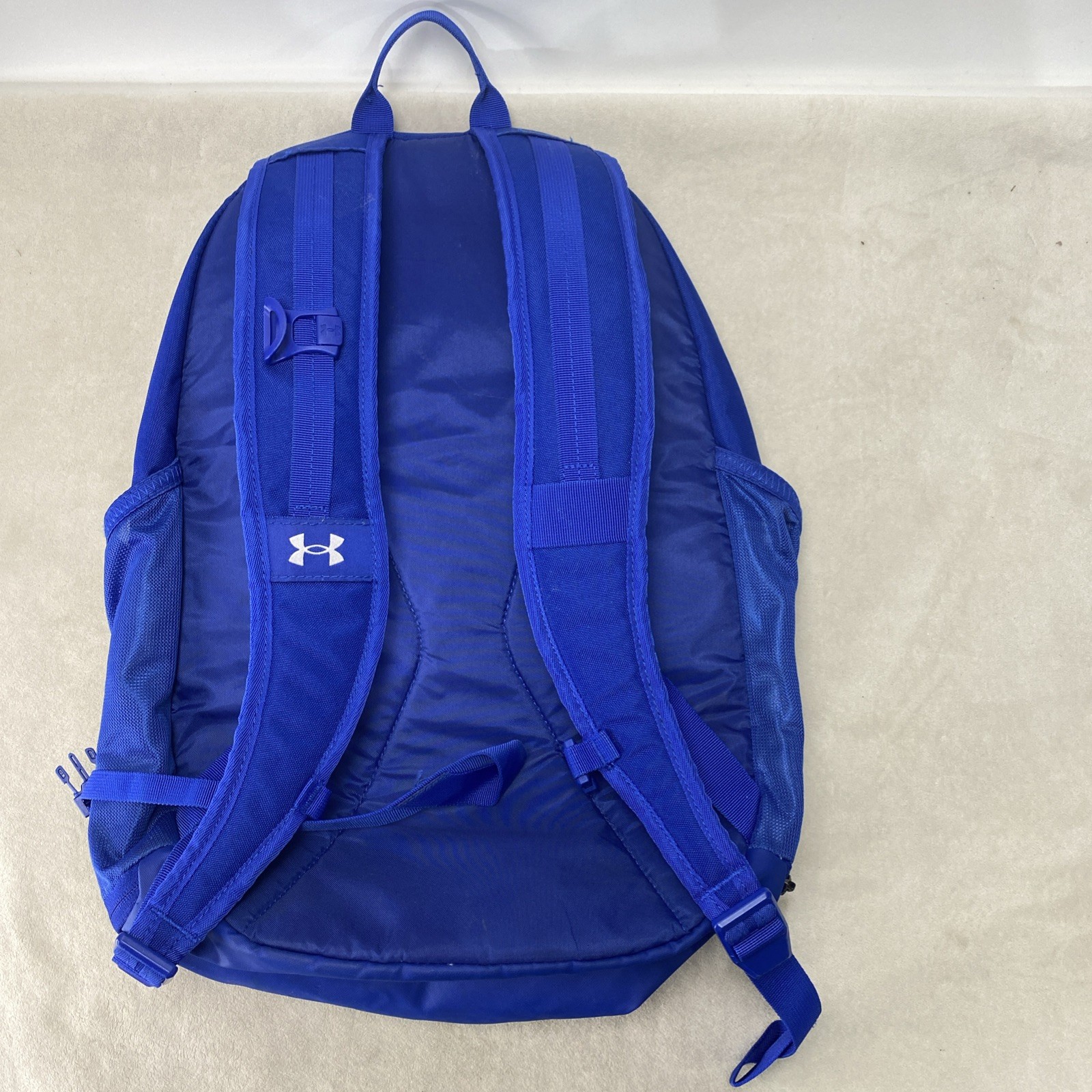 Under Armour Hustle Storm Backpack Royal Blue Water Repellant Personalized Bag