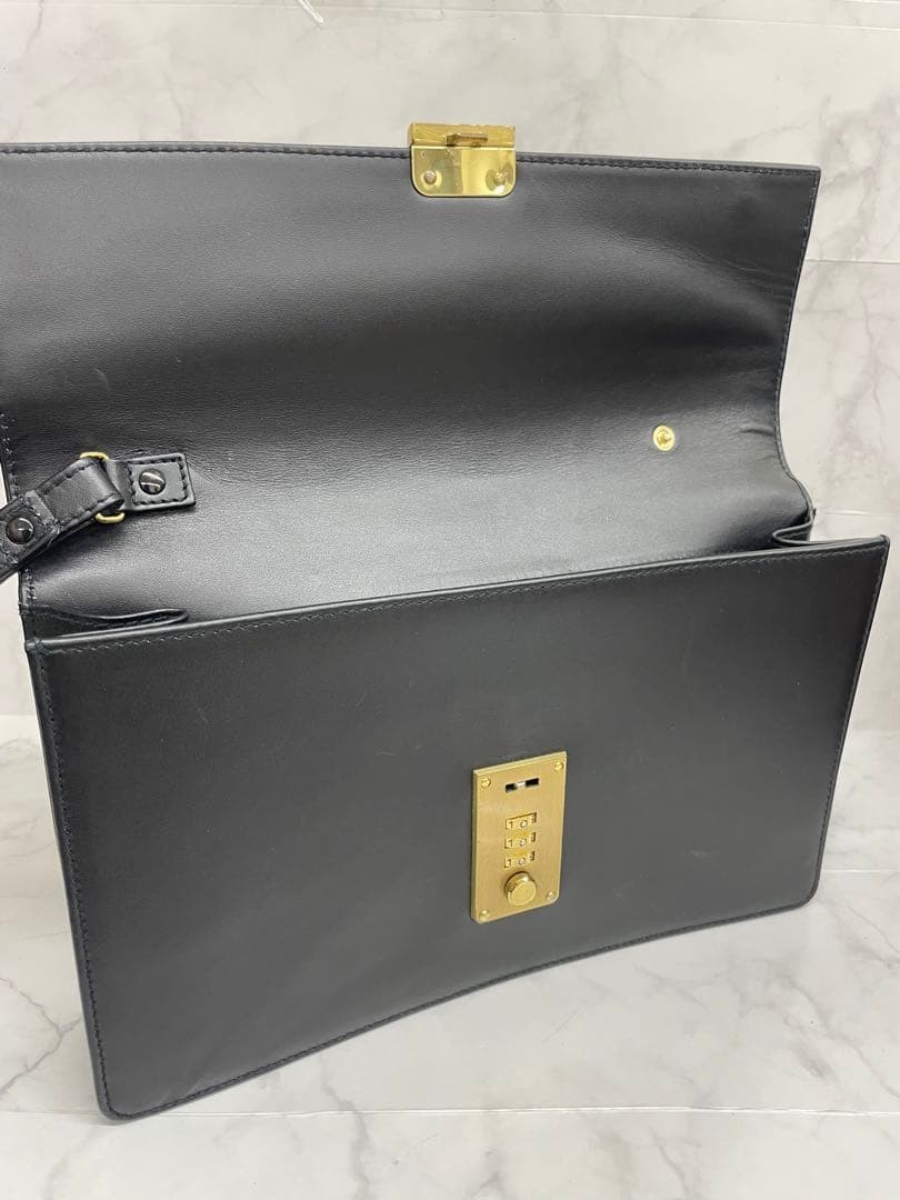 Dunhill Clutch Bag Black Dial Lock Men’s Pouch 27cm x 17cm x 6cm Pre-owned