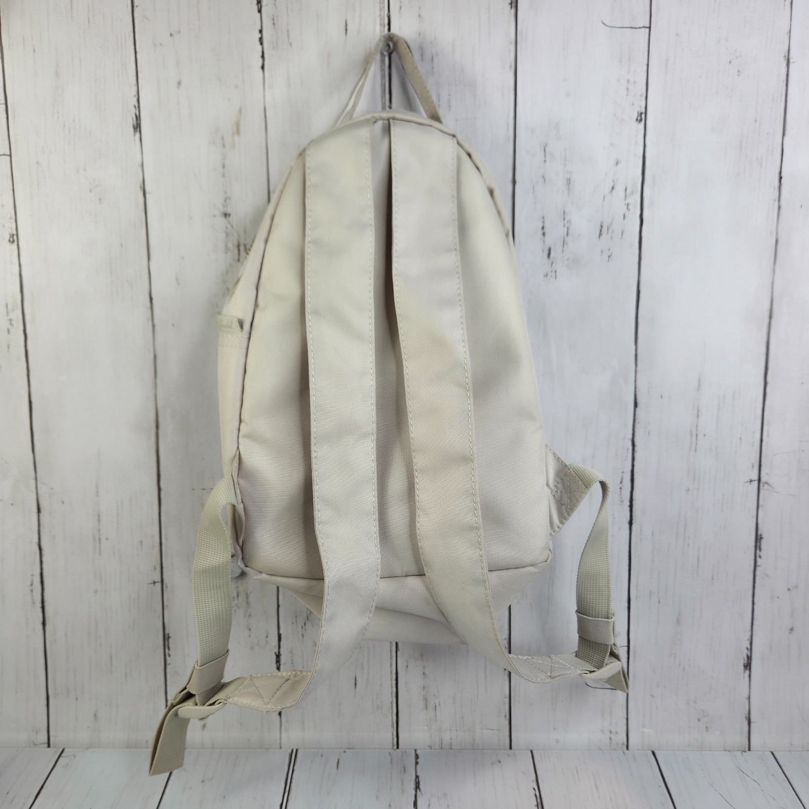 Herschel Nova Mini Backpack Canvas Bag Beige Cream Gold Hardware USED