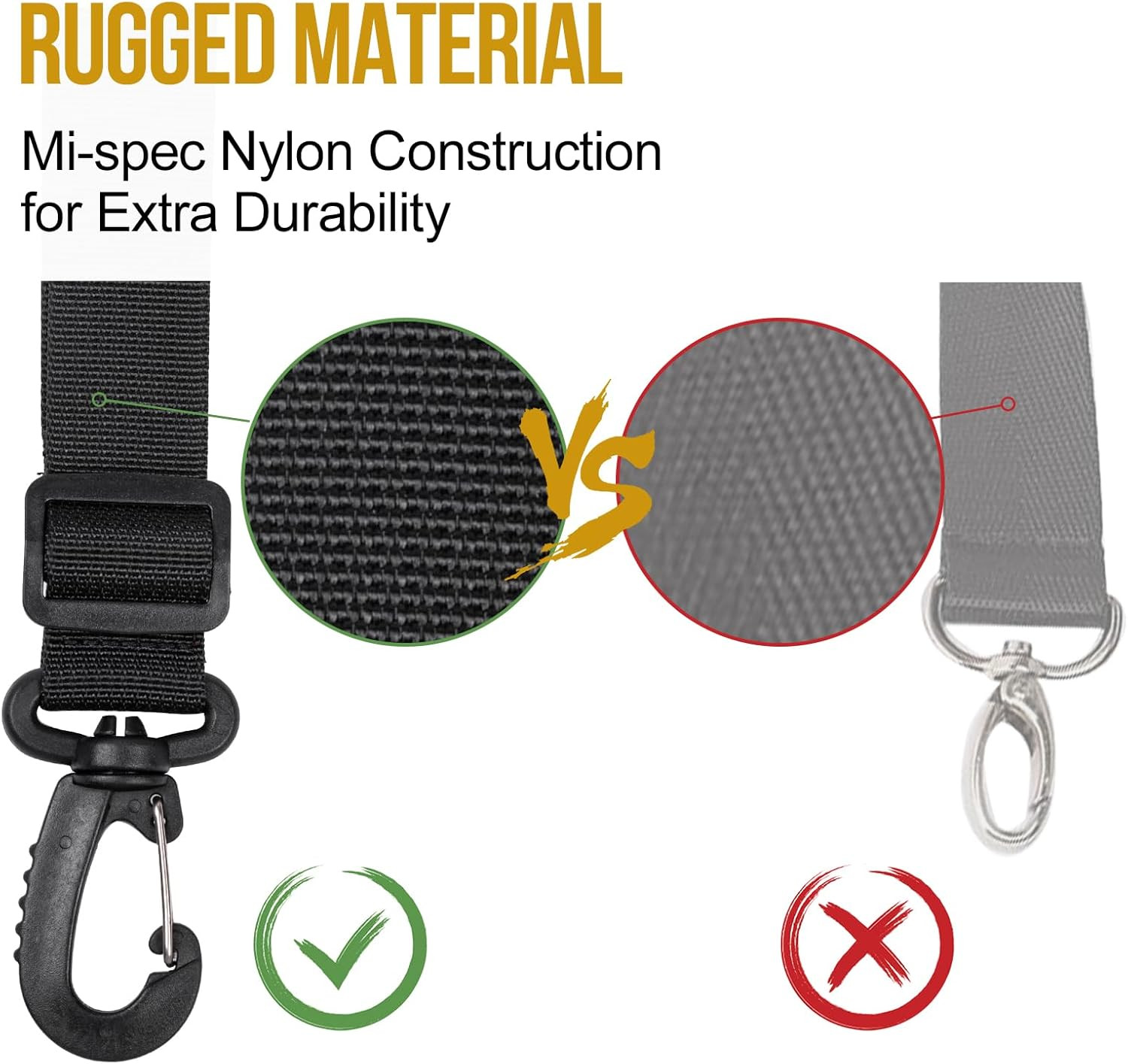 Shoulder Straps Adjustable Strap for Briefcase Messenger Bag (2PC, Black)