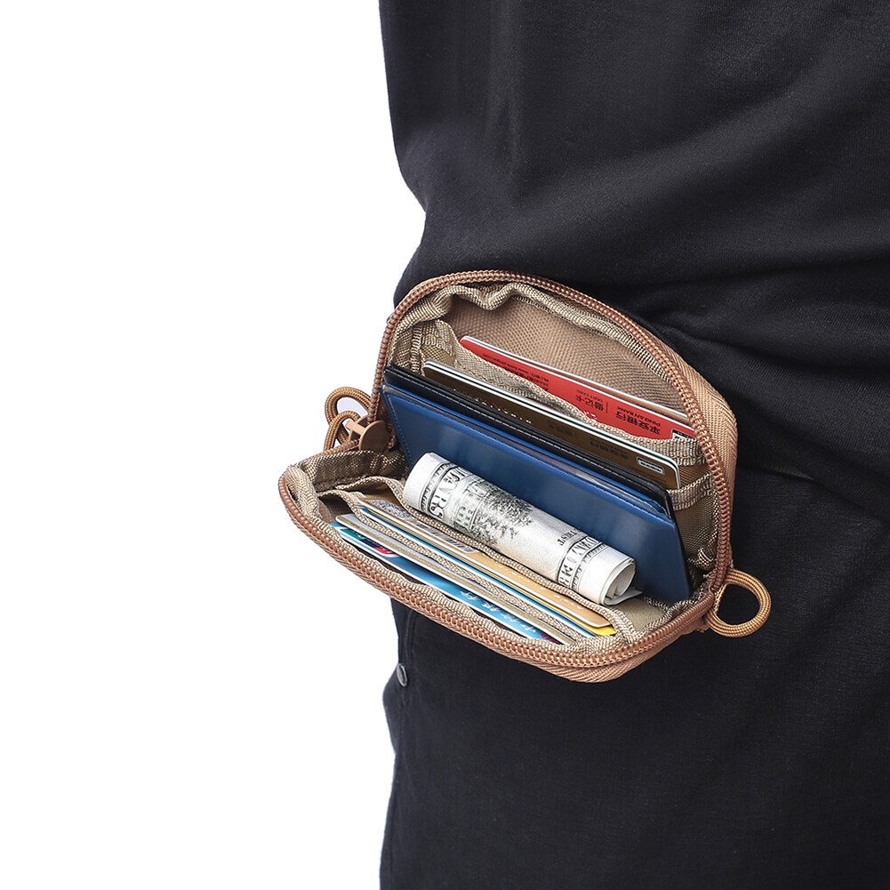 Tactical Small EDC Key Coin Holder Purse Pocket Wallet Waist Belt Bag Pouch Case