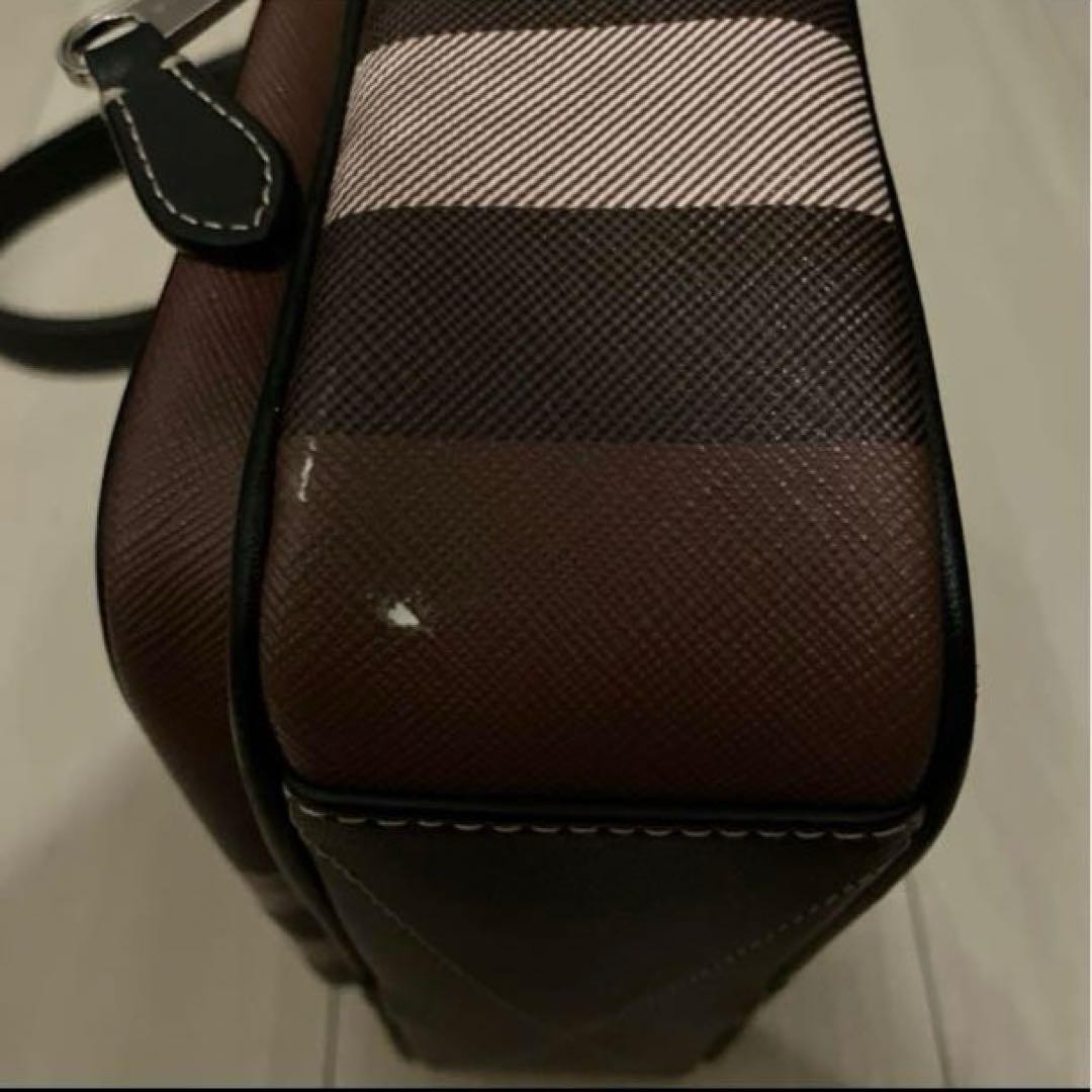 Authentic Burberry Shoulder Bag Leather Brown 22cm W, Some Surface Scratches, Us