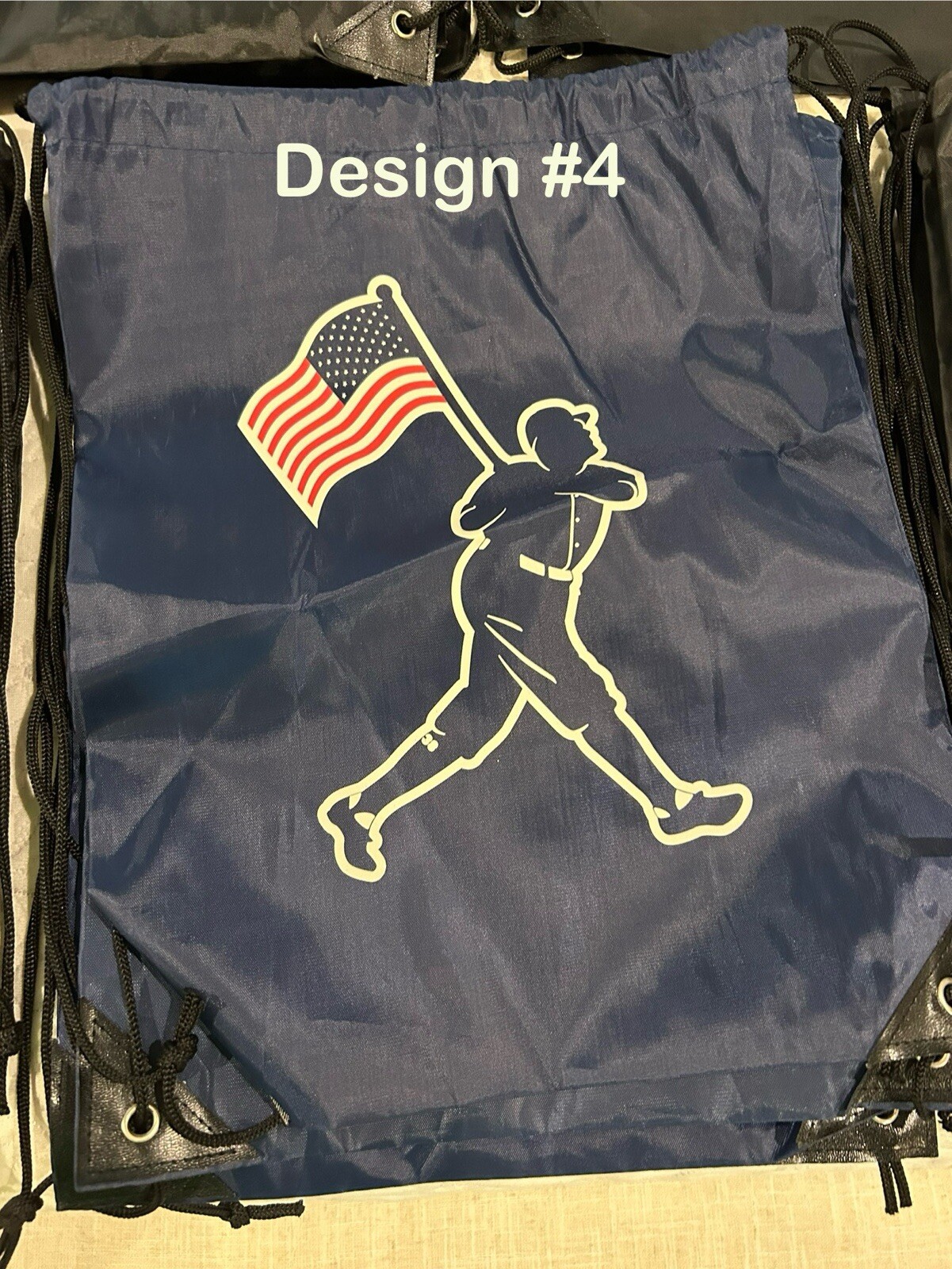 New Promotional Baseballism Drawstring Backpack – CHOOSE YOUR DESIGN