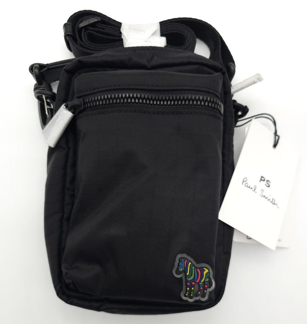 PS Paul Smith Shoulder Bag Nylon Black Zebra Crossbody Bag GL024025