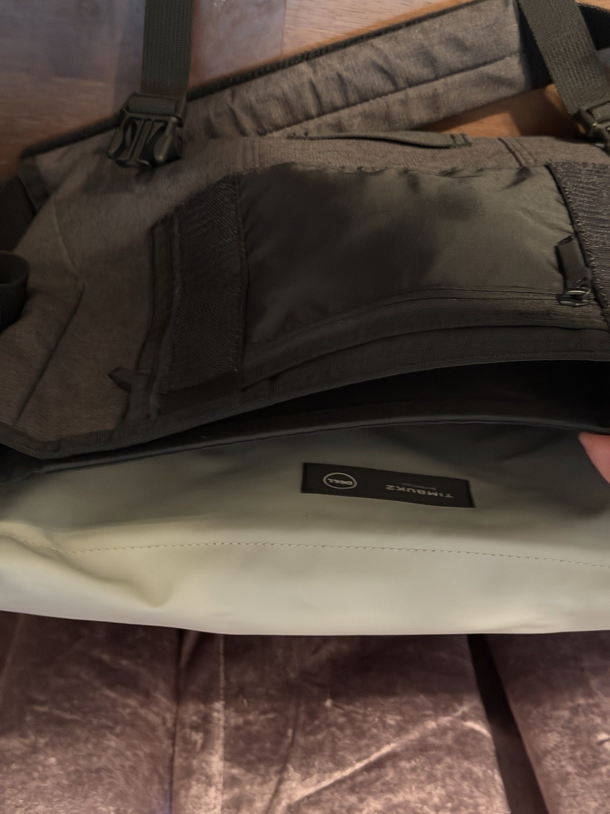 Timbuk2 DellX Gray Classic Prompt Small Messenger Bag with Adjustable Strap