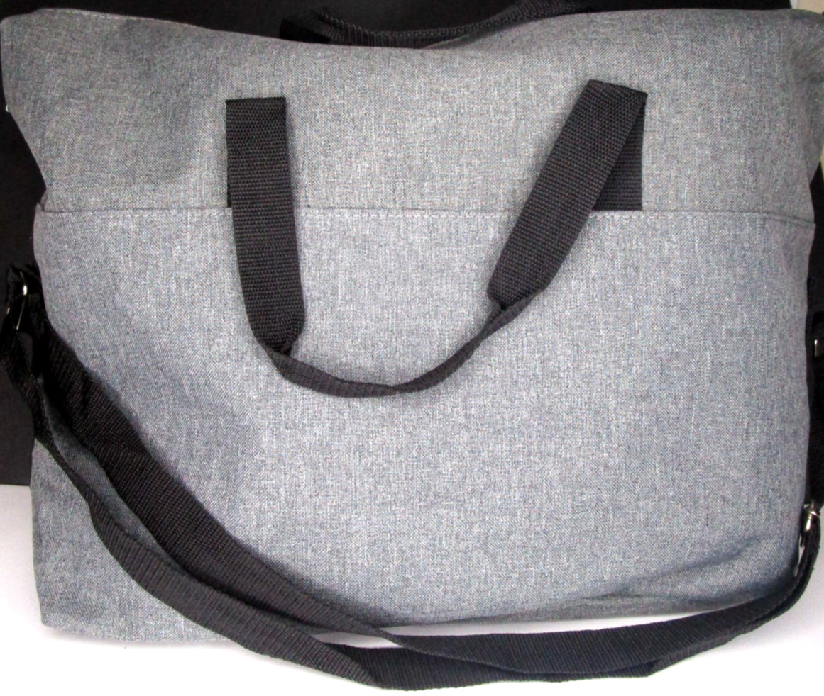 NEW~ACURA Gray/Black Silver Logo Messenger Bag Crossbody/Double Handles~20″x14″