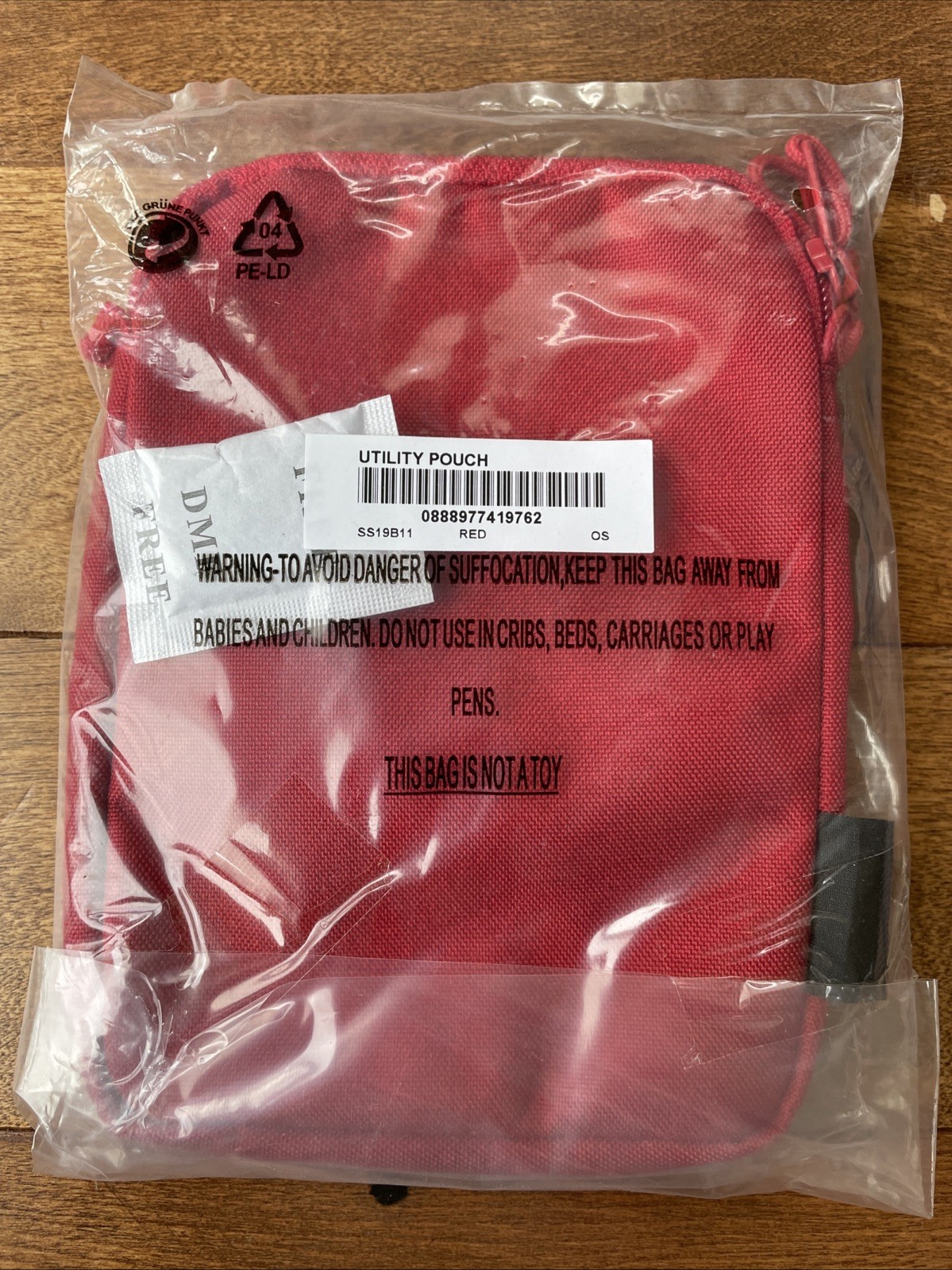 🔥 SUPREME SS19 UTILITY POUCH RED BOX LOGO Brand New