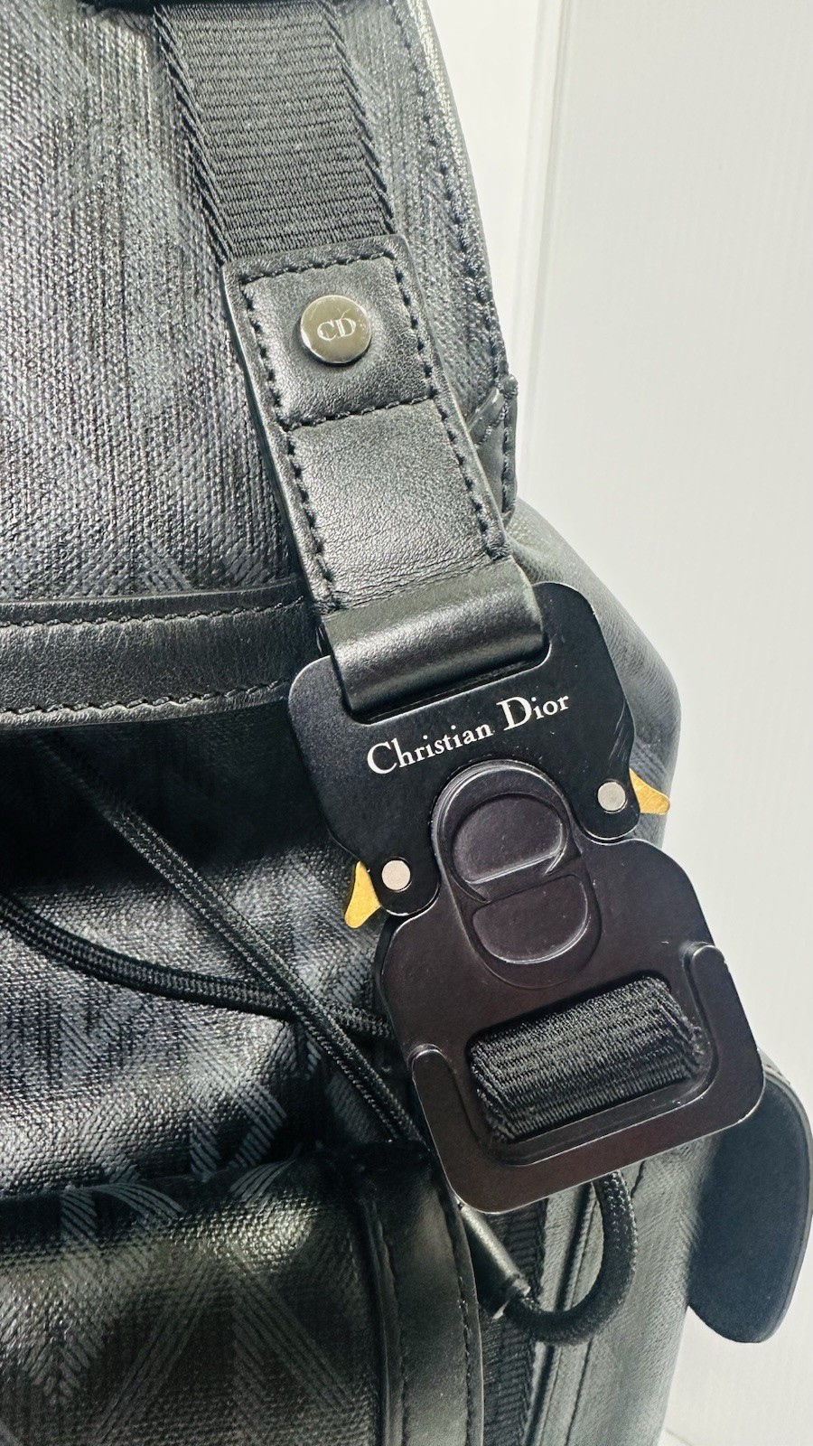 Christian Dior Hit the Road Backpack CD Diamond Coated Canvas