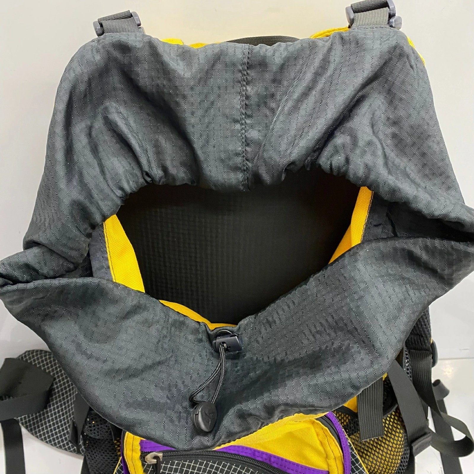 OverLand Equipment USA Made Backpack Yellow Vintage 90s Daypack Used