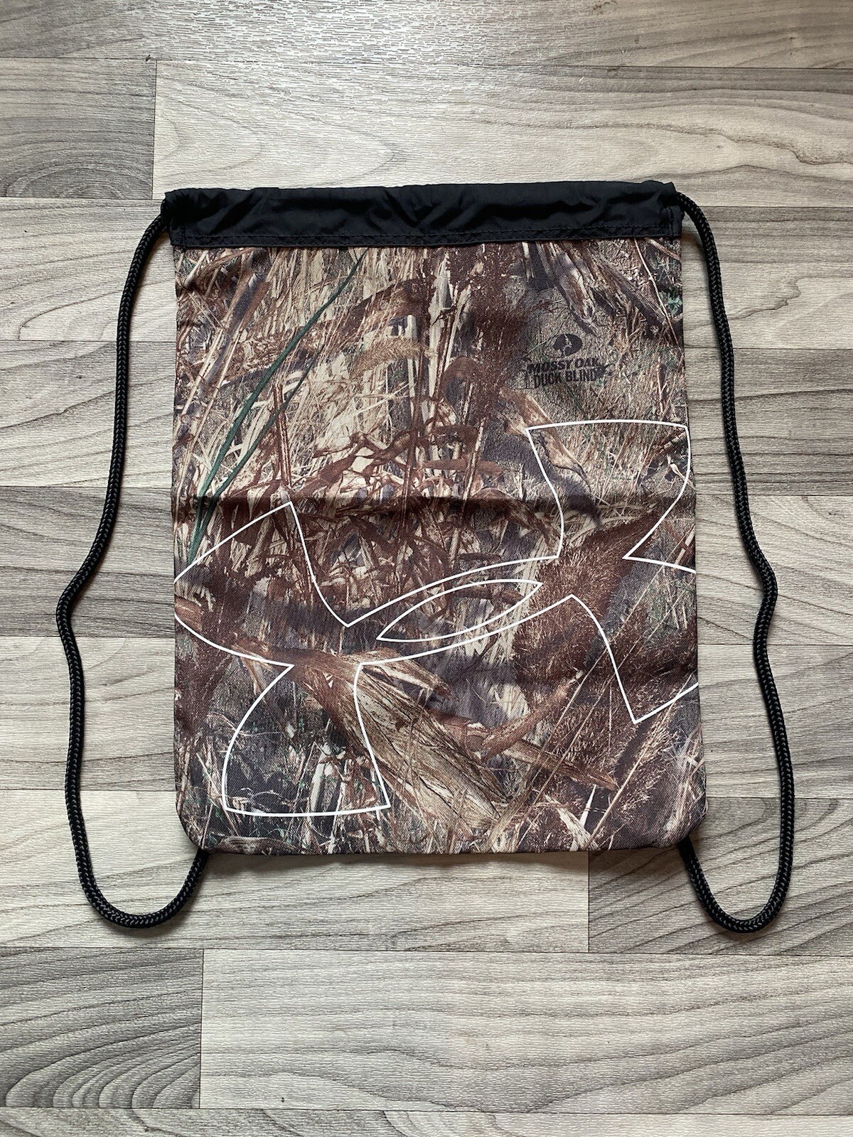 NEW Under Armour Mossy Oak Duck blind Camo Protect This House drawstring bag