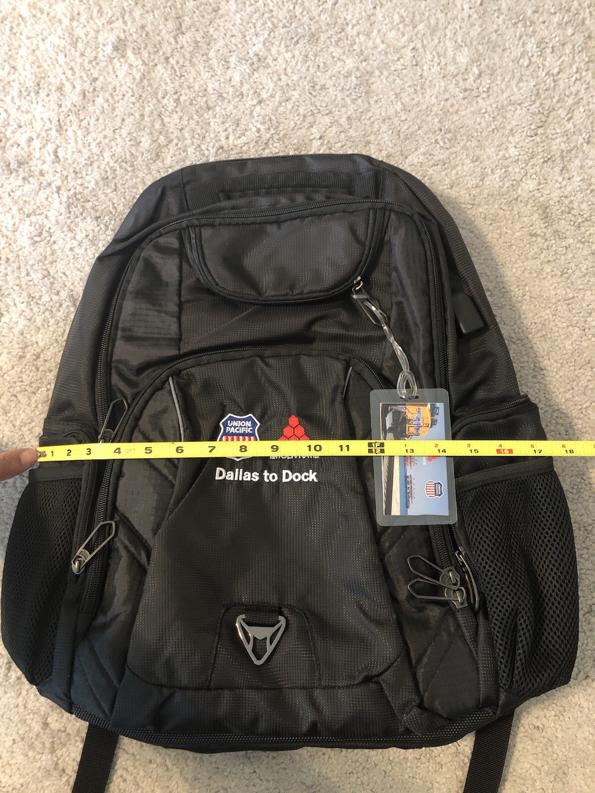 Leed’s Checkmate Union Pacific Railroad Embroidered Black Corporate Backpack