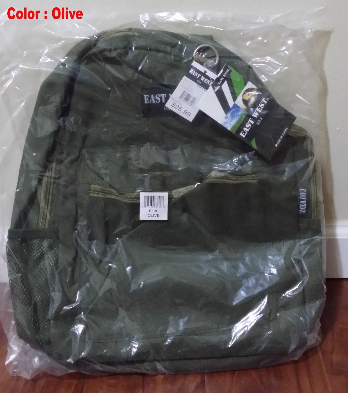 School Backpack Book Bag BEAST WEST USA – “16.5x13x5” Olive Color