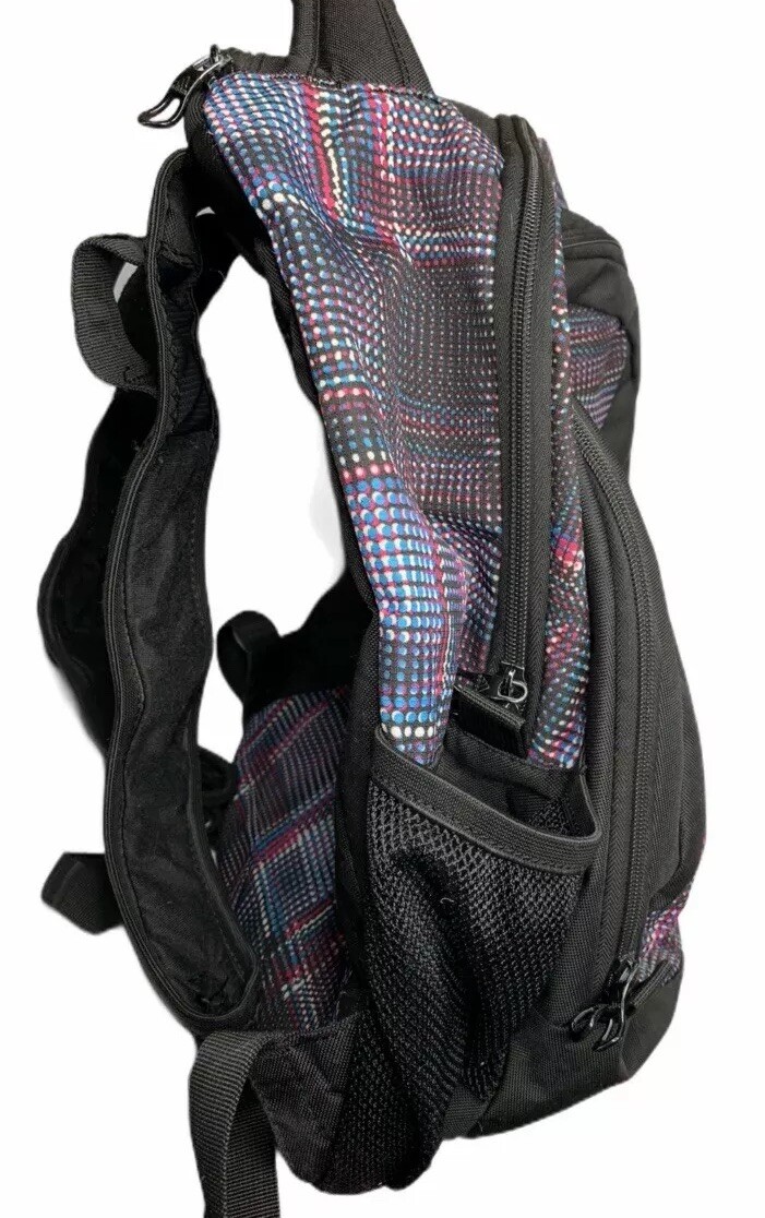 Adidas Black Blue White Pink Backpack w/ Laptop Sleeve & Load Spring Straps